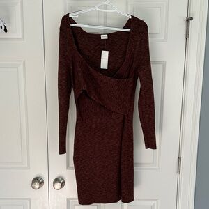 Abercrombie & Fitch Brown Long Sleeve Dress